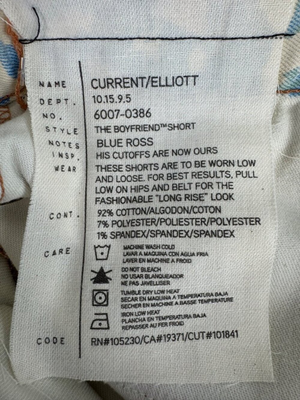 Current/Elliott Boyfriend Shorts Blue Rose Floral Denim Womens 29 Hippie Retro - Picture 3 of 13